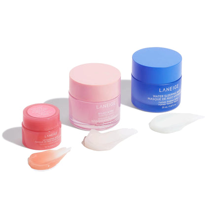 LANEIGE Water Sleeping Mask: Korean Overnight Mask, Squalane, Probiotic-Derived Complex, Hydrate, Barrier-Boosting, Visibly Smooth and Brighten Dream Team Trio