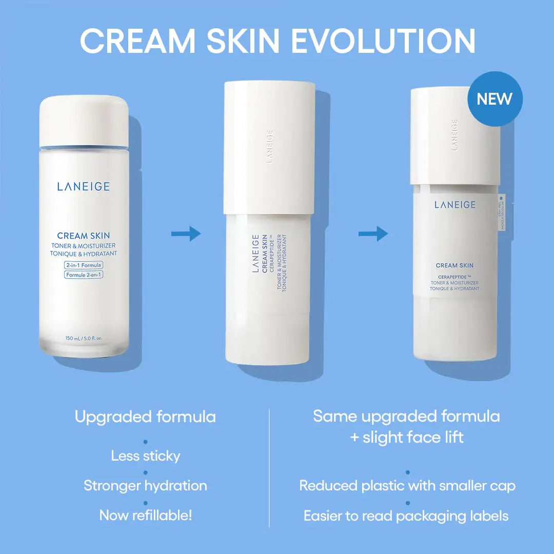 LANEIGE Cream Skin Refillable Toner & Moisturizer | Achieve soft, plump, and deeply moisturized skin with every use.