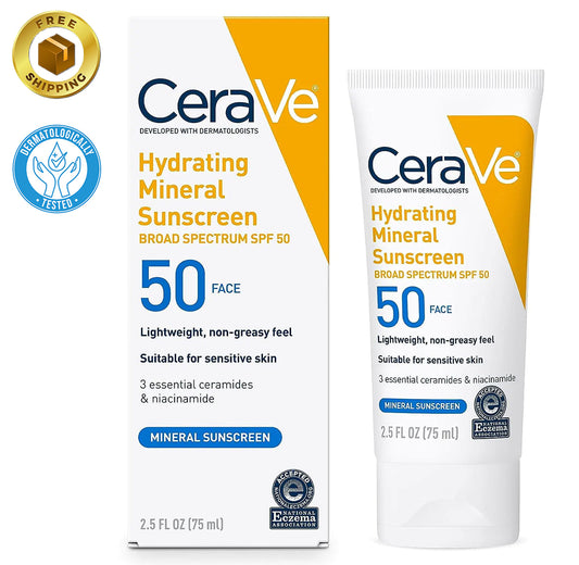 CeraVe Mineral Sunscreen SPF 50 | Protect your skin