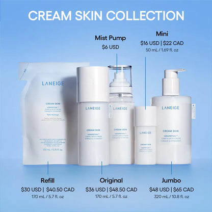 LANEIGE Cream Skin Refillable Toner & Moisturizer | Achieve soft, plump, and deeply moisturized skin with every use.